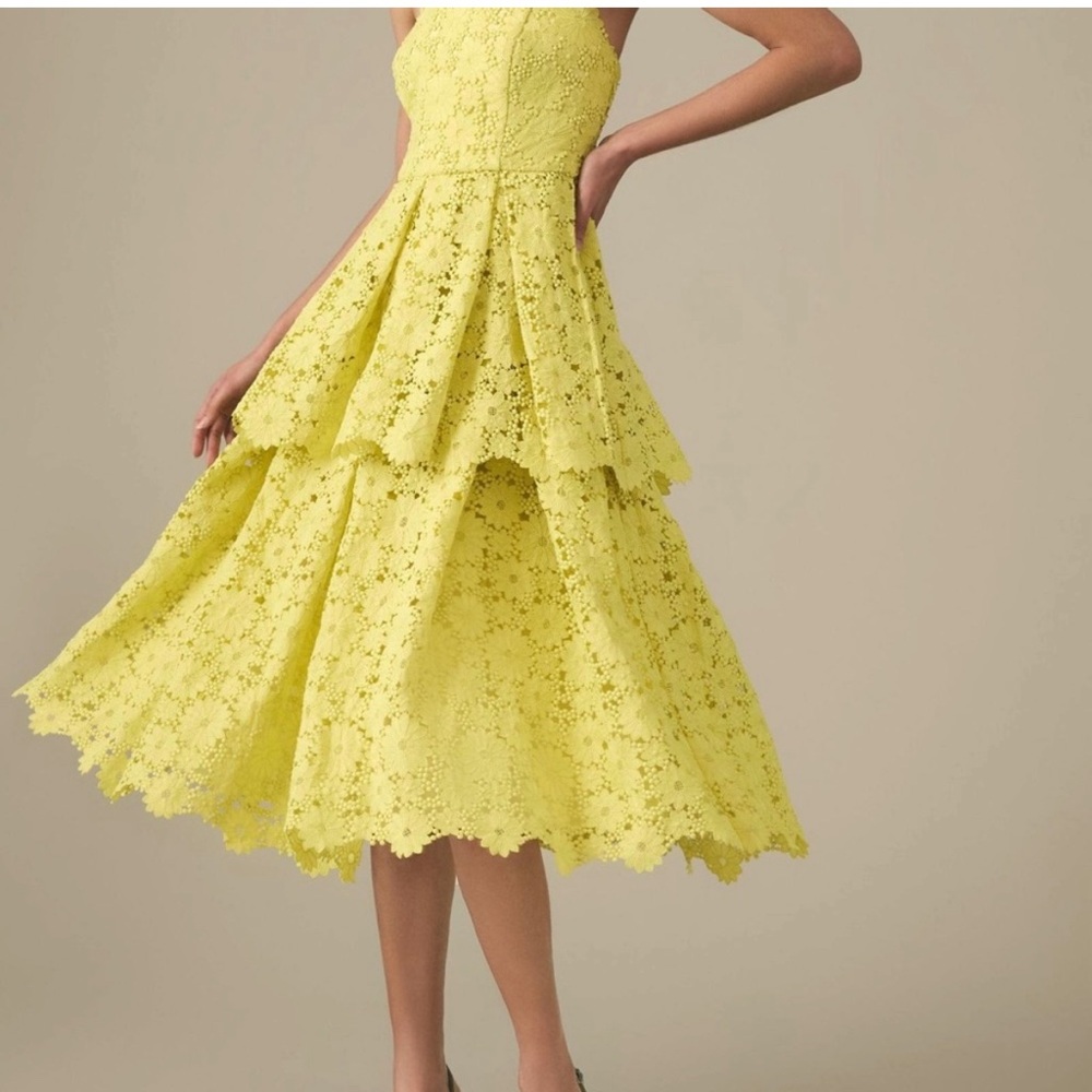 Maeve eyelet tiered midi dress